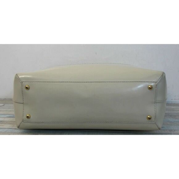 LRG RLL RALPH LAUREN IVORY EQUESTRIAN GENUINE LEATHER TOTE HANDBAG SHOULDER BAG - Picture 8 of 10
